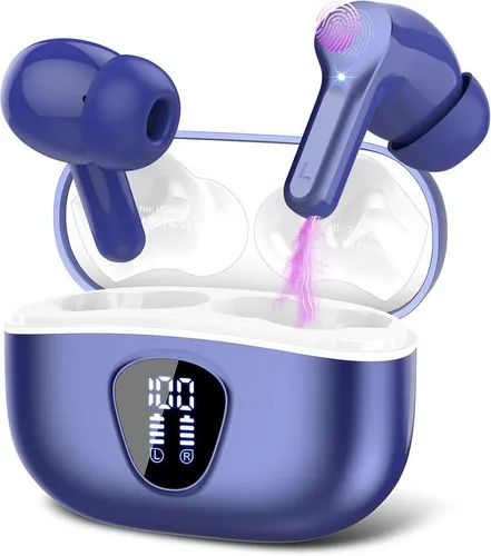 BESNOOW Bluetooth Kopfhörer 5.4 Noise Cancelling – 40H Akku In-Ear-Kopfhörer mit Touch Steuerung - Erleben Sie kabellosen Genuss mit den BESNOOW Bluetooth Kopfhörern. Dank IP7 Schutz sind sie ideal für Sport und Outdoor. Genießen Sie bis zu 40 Stunden Spielzeit und kristallklare Gespräche durch 4 ENC Mikrofone.