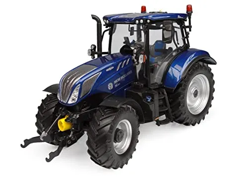 New Holland T6.180 Blue Power Dynamic Command 2022 Modell - Modellfahrzeuge: Hochwertiges Sammlermodell im Maßstab 1:32, aus Die-Cast gefertigt, mit detaillierten Features wie GPS Antenne und LED Blinkern.