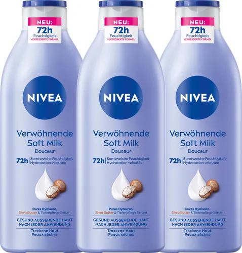 NIVEA Body Verwöhnende Soft Milk 3 x 400ml