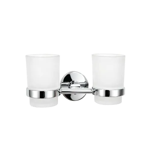 Zahnbürstenhalter aus Edelstahl | Eleganter Bad Becher mit Wandmontage