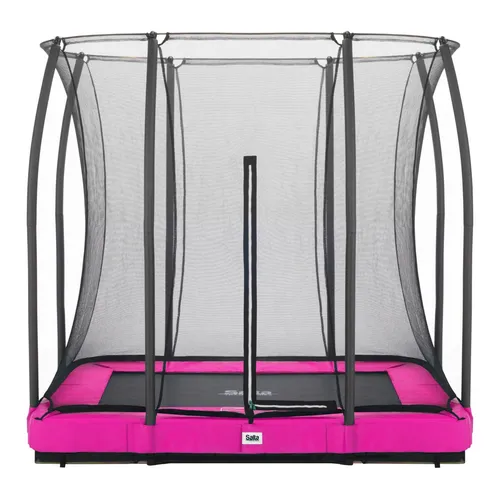 Salta Trampoline Comfort Edition Ground - Rechteckig 214 x 153 cm mit pinkem Schutzrand - Trampoline mit innovativem Design und herausragender Sicherheit. Die Salta Comfort Edition Ground ist ideal für Garten und Spielspaß.