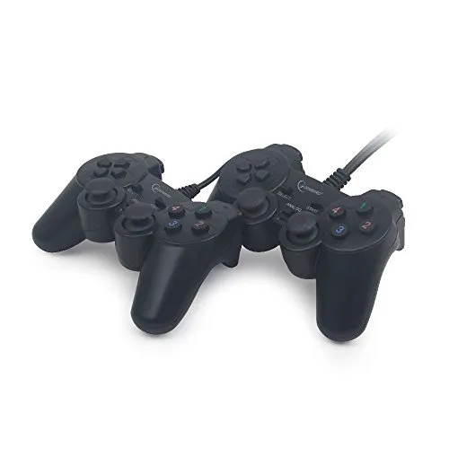 Gembird JPD-UDV2-01 Double USB Gamepad mit Dual-Vibration schwarz