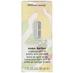 CLINIQUE Even Better SPF 15 Flüssige Foundation 30 ml CN 40 Cream Chamois - Make-up für einen ebenmäßigen Teint, deckt Farbunebenheiten und Altersflecken ab. Mit Hefeextrakt und Vitaminen für strahlende, jüngere Haut. Frei von Parabenen, Phthalaten und Parfum.