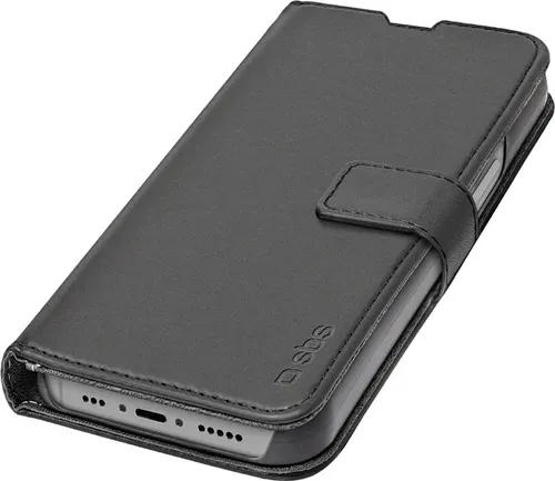 SBS TEBKWALIP1561PK Geldbörsenhülle für iPhone 15 Pro - Handyhülle im eleganten Schwarz, kombiniert Schutz und Funktionalität mit Platz für Karten und Geld – ideal für den modernen Lifestyle.
