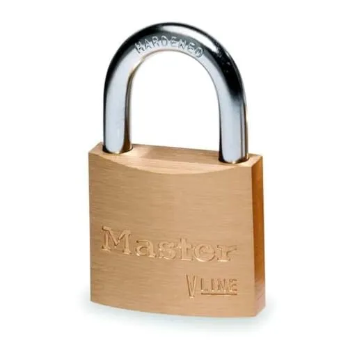 Master Lock 4130EUR Schlüssel Vorhängeschloss aus Messing, Gold, 4,9 x 3 x 1,2 cm