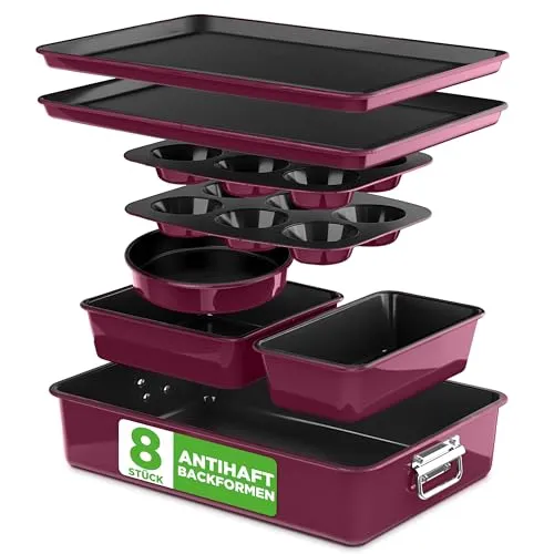 NutriChef 8-teiliges Kuchenformen Set