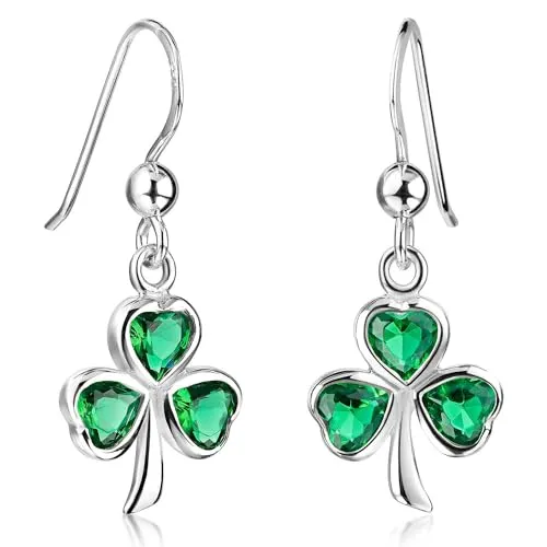 MATERIA Kleeblatt Ohrhänger Zirkonia grün in grün von Materia by Matthias Wagner