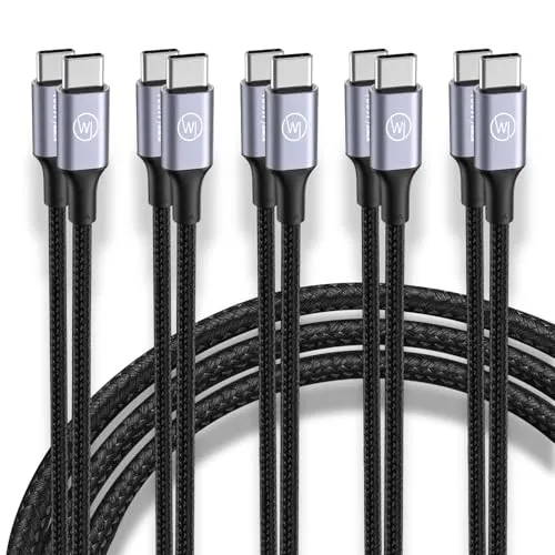 Wicked Chili 5x USB C Kabel 1m – 100W Ladekabel für schnelles Laden und Datenübertragung - Erleben Sie ultra-schnelles Laden mit bis zu 100W und blitzschnelle 10 Gbps Datenübertragung. Das robuste Kabel ist ideal für moderne USB-C Geräte, perfekt für den täglichen Einsatz und bietet maximale Kompatibilität.