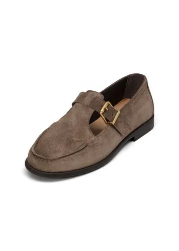 Marc O'Polo Veloursleder Loafer mit verstellbarem Riemen - Elegante Mary Jane Loafer aus weichem Veloursleder, mit atmungsaktivem Futter und bequemer Memory-Foam-Innensohle. Die leichte Tunit-Laufsohle bietet Stabilität. Perfekt für stilvolle Alltagslooks.