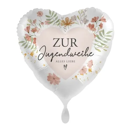 Folienballon Herzballon Zur Jugendweihe alles Liebe