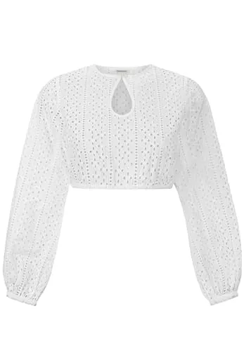 Stockerpoint Damen Dirndlbluse Rohani Bluse, Weiß, 40 EU - Dirndlblusen für Damen, elegante Rohani Bluse mit Rundhals-Ausschnitt für einen stilvollen Look bei festlichen Anlässen.