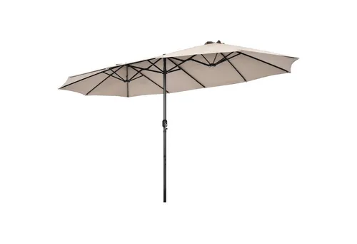 COSTWAY Doppelsonnenschirm 470x280cm mit Handkurbel – Ideal für Garten & Terrasse - Genießen Sie großen Schatten mit diesem Doppelsonnenschirm. Der stabile Metallrahmen und der praktische Handkurbelmechanismus sorgen für einfachen Einsatz und langlebige Nutzung im Freien. Perfekt für entspannte Stunden auf der Terrasse oder im Garten.