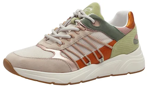 Tamaris Schnürer Damen sportlich orange, EU 39 - Damen-Sneaker mit herausnehmbarer Sohle für individuellen Komfort und perfekten Halt. Hochwertige Materialien sorgen für Langlebigkeit und ein angenehmes Tragegefühl im Alltag.