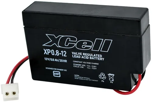 XCell XP0.8-12 AMP AGM Bleiakku 12V 0,8Ah mit AMP-Buchse