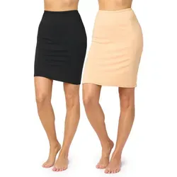 Merry Style Unterrock Damen kurz MS10-204 (2-tlg) aus Viskose schwarz XXL