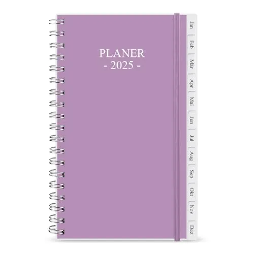 Kalender 2025-2026, A6 Wochenplaner mit Monatsplanungsseiten & linierten Notizseiten, Jul 2025-Jun 2026, perfektes Tagebuch für Ihre tägliche Planung, dickes Papier, 9,5×17,1cm - Pocket Planer 25-26