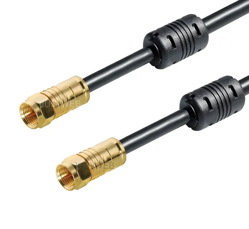 2,5 m SAT Kabel 135 dB Kupfer CLASS  5-fach ø 7,0 mm F-Stecker HD TV 4K UHD 3D