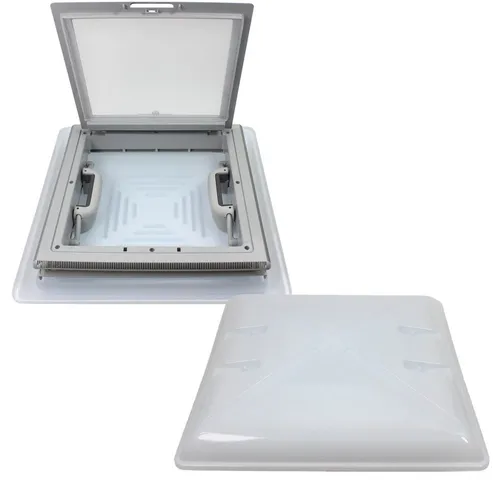 MPK Modell 46 Dachluke 40 x 40 cm mit Rollo für Wohnwagen - Hochwertige Dachhaube für Dachausschnitt 40 x 40 cm, inkl. Rollo und Insektenschutz. Bietet optimale Belüftung und Licht im Innenraum, ideal für Wohnmobile und Camper.