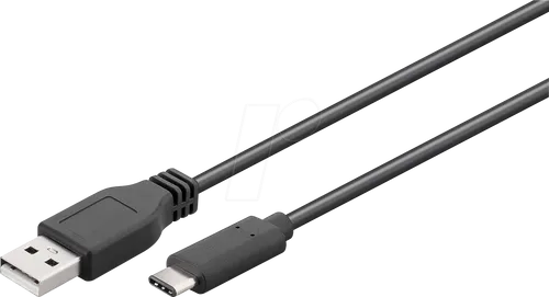 GOOBAY 55469 - Sync- & Ladekabel, USB-A -> USB-C, 3,0 m, schwarz