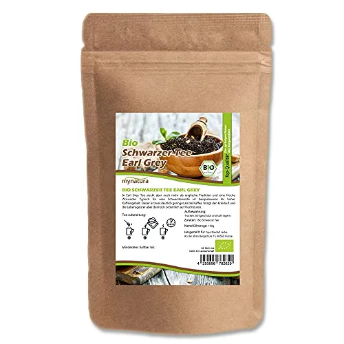 Mynatura Bio Schwarzer Earl Grey Tee I Teemischung I Schwarztee I Schwarzer-Tee I Naturprodukt I Teegetränk I Im Beutel (500g)