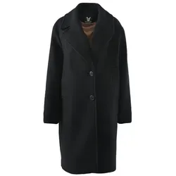 Fuchs Schmitt Wollmantel mit Knöpfen schwarz 38 EU in schwarz von Fuchs Schmitt