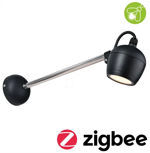 Paulmann 94772 LED-Außenwandleuchte 6.2W Anthrazit - Lampen für gezielte Ausleuchtung, flexibel einstellbar und insektenfreundlich dank spezieller Lichtfarbe - ideal für Hauswände und Eingangsbereiche.