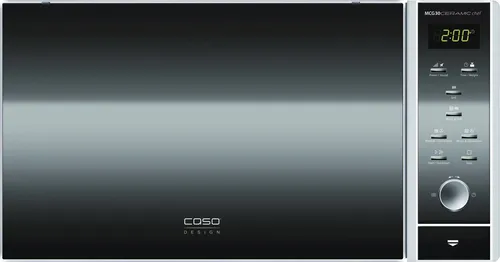 Caso MCG30 Ceramic Chef Mikrowelle mit Grillfunktion - Mikrowelle mit Grill- und Heißluftfunktion, 30l Kapazität, elegantes Edelstahl-Finish, ideal für vielseitige Kochmöglichkeiten.