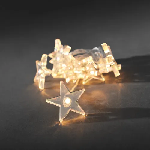 Konstsmide LED Lichterkette klare Sterne 2 m warmweiß