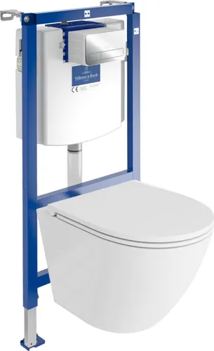 Villeroy & Boch WC Set mit Vorwandelement und Soft-Close Sitz