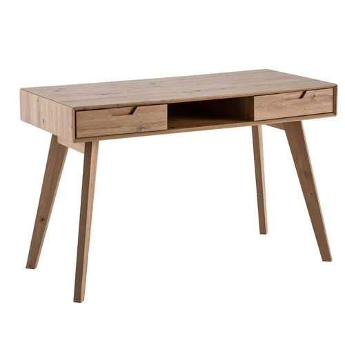Mid.you Schreibtisch aus Eiche mit 2 Schubladen - Eleganter Schreibtisch in Eichenoptik mit 2 praktischen Schubladen. Ideal für Ihr Arbeitszimmer, bietet er ausreichend Stauraum und fügt sich harmonisch in jede Einrichtung ein.