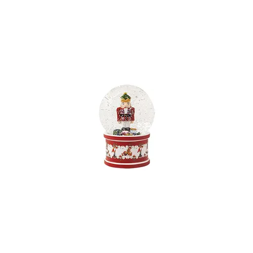 Villeroy Boch Christmas Toys - Große Schneekugel Nussknacker, 13 x 13 x 17 cm, Porzellan Glas, zaubert ein Winterwonderland ins Zuhause