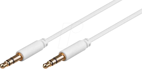 GOOBAY 69113 - Audio Kabel, 3,5 mm Stereo Klinkenstecker, 2 m, weiß