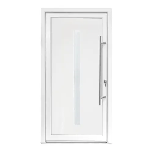 SN DECO GROUP Haustür Eli - Komplett-Set mit E-Öffner und Stoßgriff - Haustüren mit 5-fach-Verriegelung und integriertem E-Öffner für maximalen Komfort. Hochwertige Materialien und modernes Design für Sicherheit und Stil.
