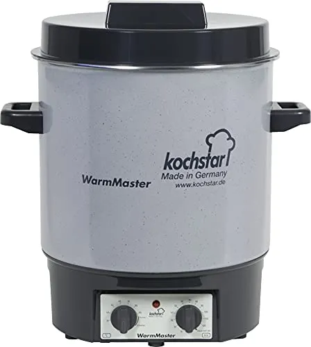 Kochstar Einkochautomat WarmMaster S - 27-29 L - Einkochautomat mit Zeitschaltuhr für präzises Einkochen von Obst, Gemüse und Fleisch. Ideal auch zum Kochen und Warmhalten von Suppen. Dauerhaft säurefest emailliert für lange Haltbarkeit.