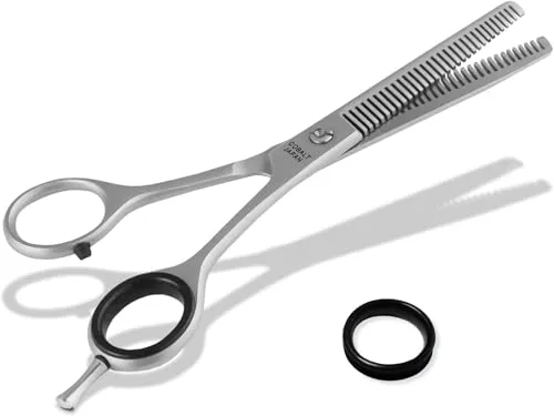 Profi Haarschere Friseurschere Effilierschere Modellierschere Edelstahl Rostfrei Haarschneideschere mit Scharfer Schneide für ein perfekten Haarschnitt (6,5 Zoll/16,51 cm, Effilierschere Professional)
