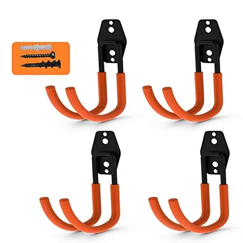 Reehi Große J-Garagenhaken, Stahlgaragen-Werkzeugspeicher für die Organisation von Elektrowerkzeugen, Laddy, Schüttgütern (große J-Haken)