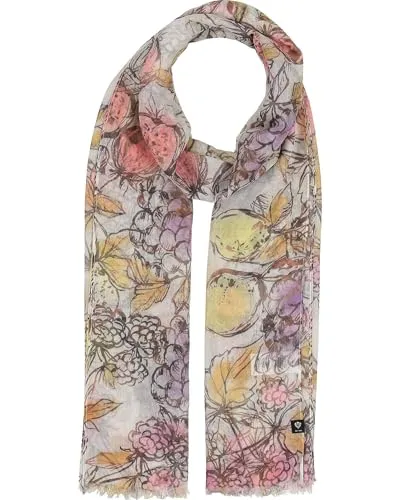 Fraas Modeschal Sustainability Edition - Verspielter Früchte-Design Schal - Der FRAAS Damen-Schal aus der Sustainability Edition bringt frischen Wind in jedes Outfit. Mit seinem handgezeichneten Früchte-Design und aus 100% recyceltem Polyester gefertigt, ist er sowohl stylisch als auch nachhaltig. Ideal für vielseitige Looks!