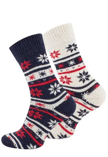 Cotton Prime® Socken Unisex Wintersocken mit Wolle (2-Paar)