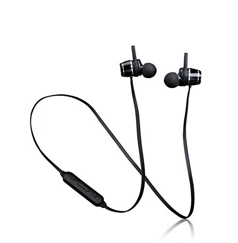 Lenco EPB-030BK - Sweatproof Bluetooth Earbuds in Black - Kopfhörer mit perfekter Passform, ideal für Sportler. Genießen Sie bis zu 9 Stunden Musik und Anrufe, dank des integrierten Mikrofons und der schweißresistenten Bauweise.