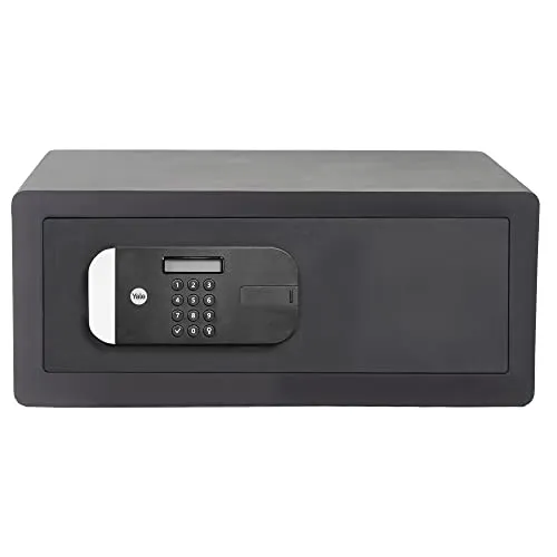 YALE YLEM/200/EG1 Tresor - Hochsicherheitszahlenschloss - Safes mit gepanzertem Stahldesign und lasergeschnittenen Türen, PIN-Code-Zugang und Innenbeleuchtung für optimale Sichtbarkeit.