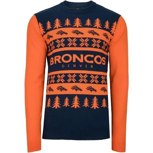 FOCO NFL Ugly Sweater Xmas Strick Pullover Denver Broncos von Foco