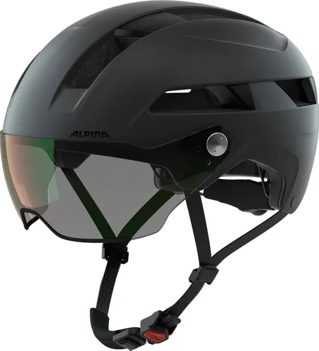 Alpina SOHO Visor V Fahrradhelm, Black matt, 51-56