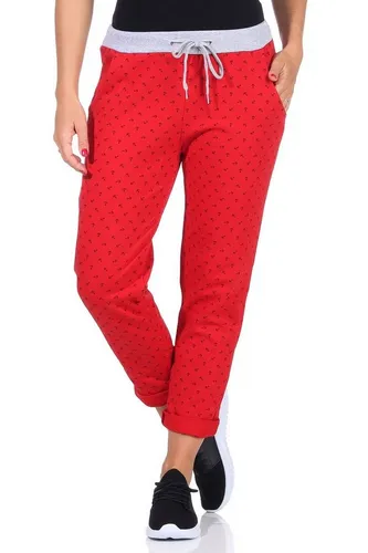 CLEO STYLE Jogginghose Damen Jogginghose 1313 Rot