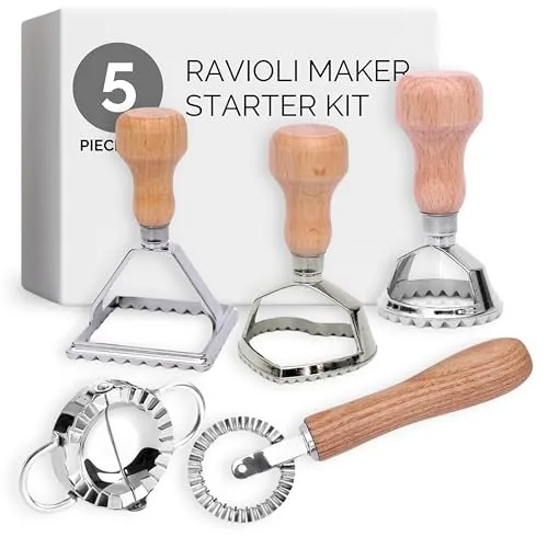 Ravioli Ausstecher Set mit Teigtaschenformer und Teigrädchen