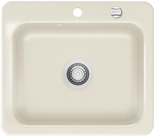 Produktbild KeraDomo Spüle JUNA 57 in MAGNOLIE mit Excenterbedienung / Systemceram / Kera...