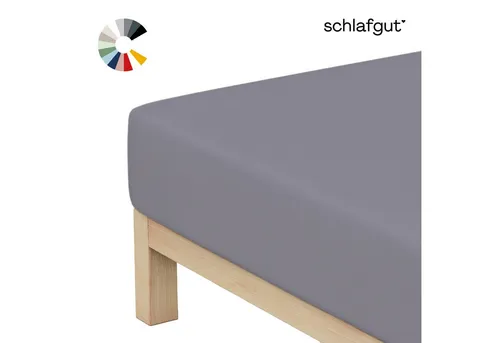 Schlafgut Spannbettlaken Basic Cotton Spannbettlaken, Jersey, Gummizug: rundum, (1 Stück), Preiseinstiegsmodell