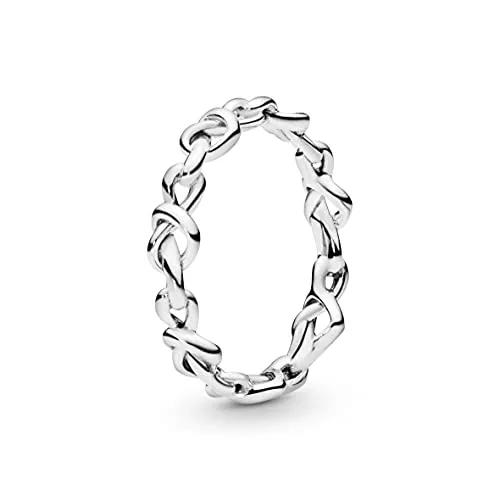 Pandora Fingerring Knotenherzen Ring 198018 - Damenring in Größe 52 - Eleganter Damenring mit Knotenherzen-Design, ideal für besondere Anlässe oder als Geschenk.