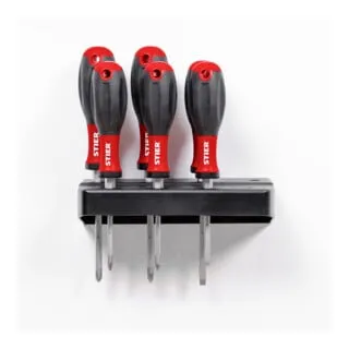 STIER 7-tlg Schraubendreher Set - Ergonomisch & Vielseitig - Schraubendreher-Set mit ergonomischem 3K-Griff für ermüdungsfreies Arbeiten. Ideal für Möbelmontage, Elektronikreparaturen und mehr. Hochwertige Verarbeitung für maximale Langlebigkeit.