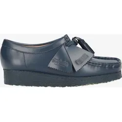 Clarks Wallabee Schnürschuhe in Blau für Damen, Größe 39,5 - Der Clarks Wallabee vereint Mokassin-Design mit stilvollen Seitennähten. Hochwertige Materialien garantieren Komfort und Langlebigkeit – perfekt für jeden Anlass, ob lässig oder elegant.