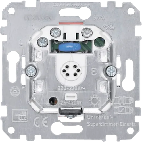 Merten 577099 UNIVERSAL-SUPERDIMMER-EINSATZ 20-420W - Universaldimmer für ohmsche, induktive und kapazitive Lasten, mit Memory-Funktion und automatischer Lasterkennung